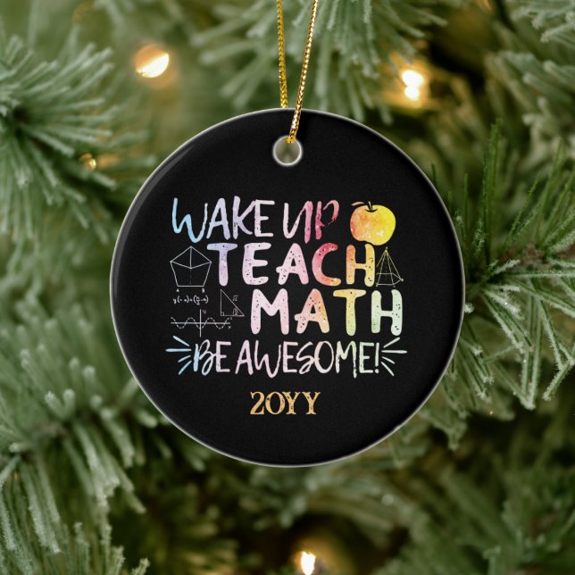 Math Teacher Appreciation - Be Awesome Ceramic Tree Decoration (Tree)
