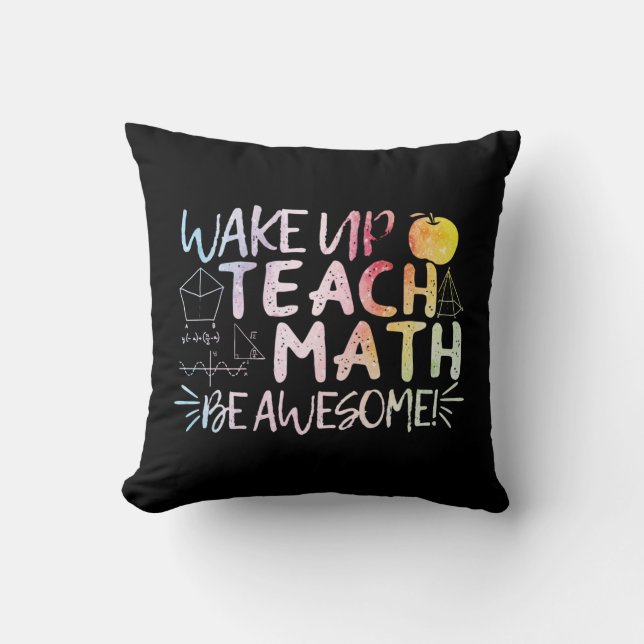 Math Teacher Appreciation - Be Awesome Cushion (Front)