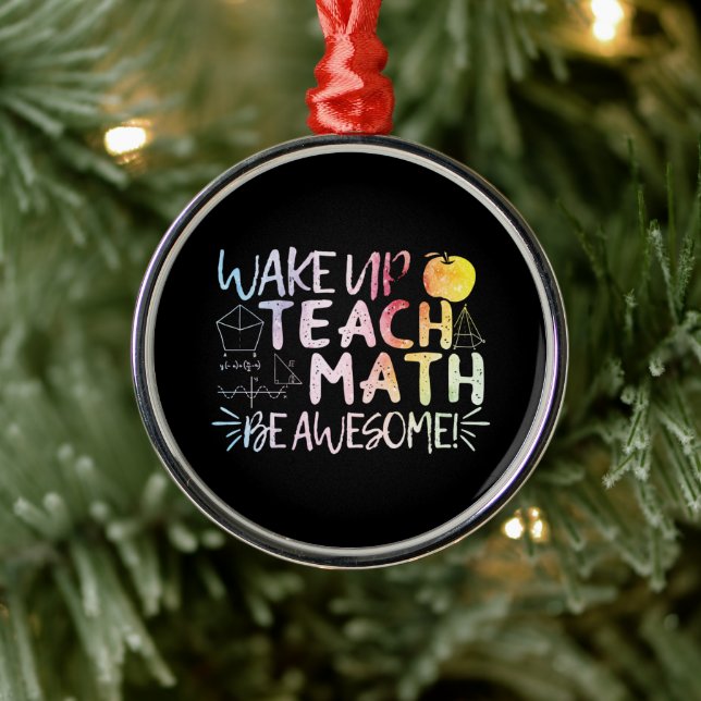 Math Teacher Appreciation - Be Awesome Metal Tree Decoration (Tree)