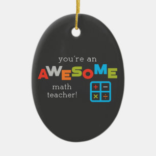 Math Teacher Appreciation Day, Awesome Ceramic Tree Decoration