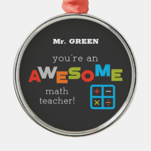 Math Teacher Appreciation Day, Awesome Metal Tree Decoration
