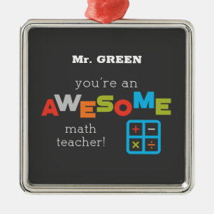 Math Teacher Appreciation Day, Awesome Metal Tree Decoration
