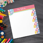 Math Teacher Appreciation Gift Personalised  Notepad<br><div class="desc">Empower mathematical minds with our vibrant Math Teacher Appreciation Personalised Notepad, tailor-made for brilliant math educators! Specifically designed for math teachers, this notepad features a colourful border adorned with iconic math symbols – plus, minus, multiplication, and division symbols in captivating pink, blue, yellow, and purple hues, adding a splash of...</div>