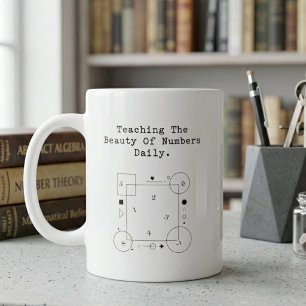Math Teacher Appreciation Numbers Beauty Coffee Mug