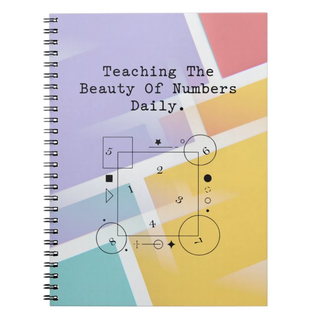 Math Teacher Appreciation | Numbers Beauty Notebook (Front)