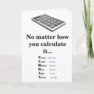 Math Teacher Appreciation Thank You Card