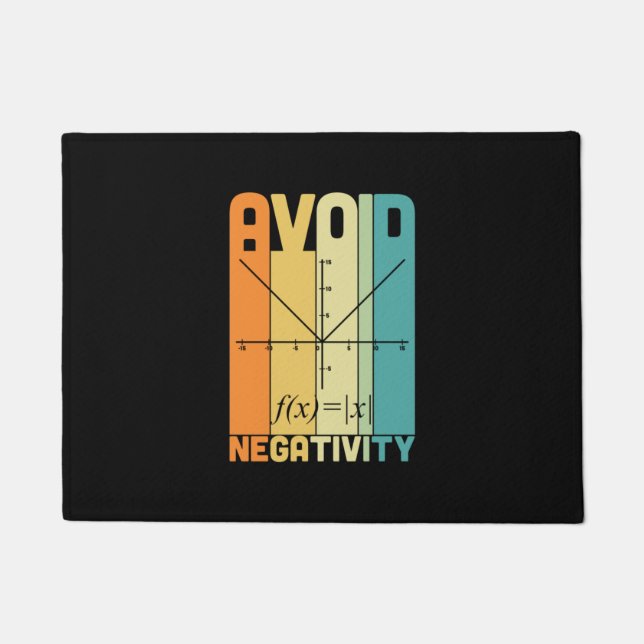 Math Teacher Avoid Negativity Doormat (Front)