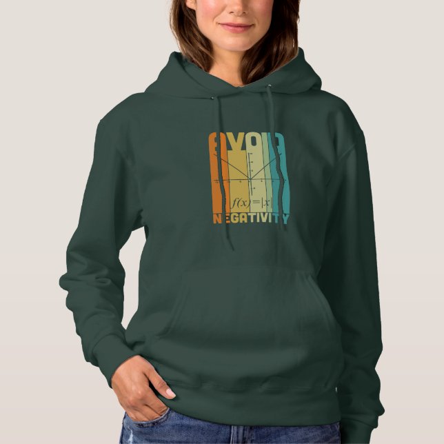 Math Teacher Avoid Negativity Hoodie (Front)
