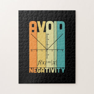Math Teacher Avoid Negativity Jigsaw Puzzle