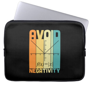 Math Teacher Avoid Negativity Laptop Sleeve