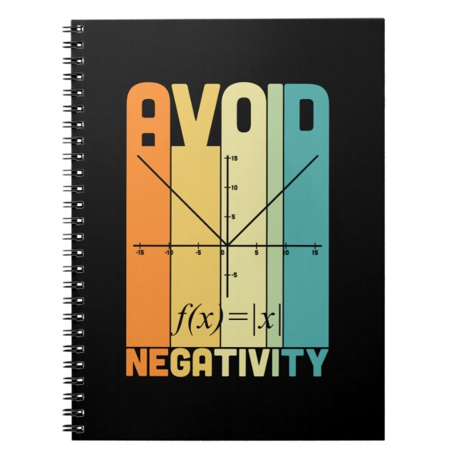 Math Teacher Avoid Negativity Notebook (Front)