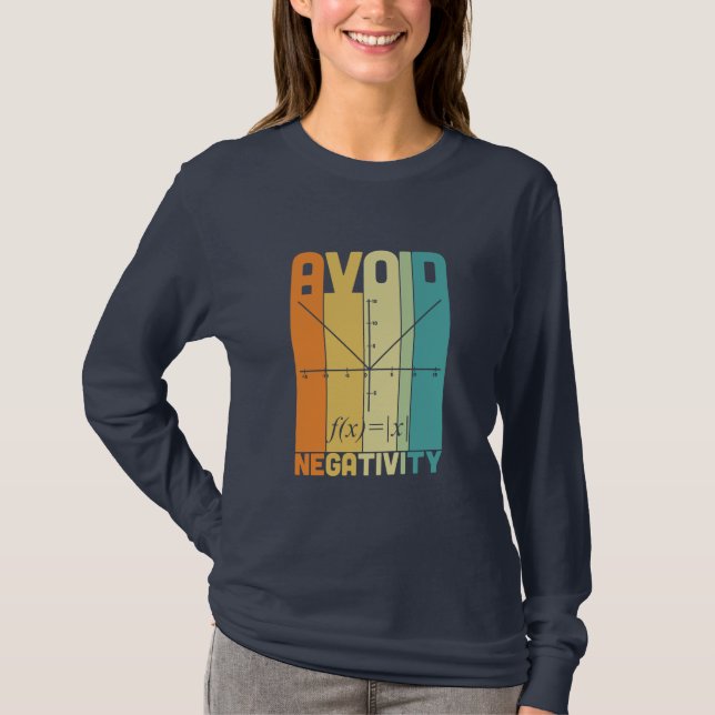 Math Teacher Avoid Negativity T-Shirt (Front)