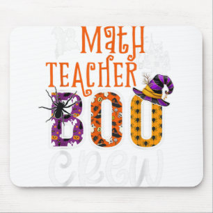 Math Teacher Boo Crew Halloween Costume Math Teach Mouse Pad