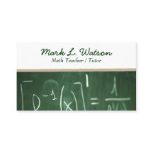 Math Teacher Business Card