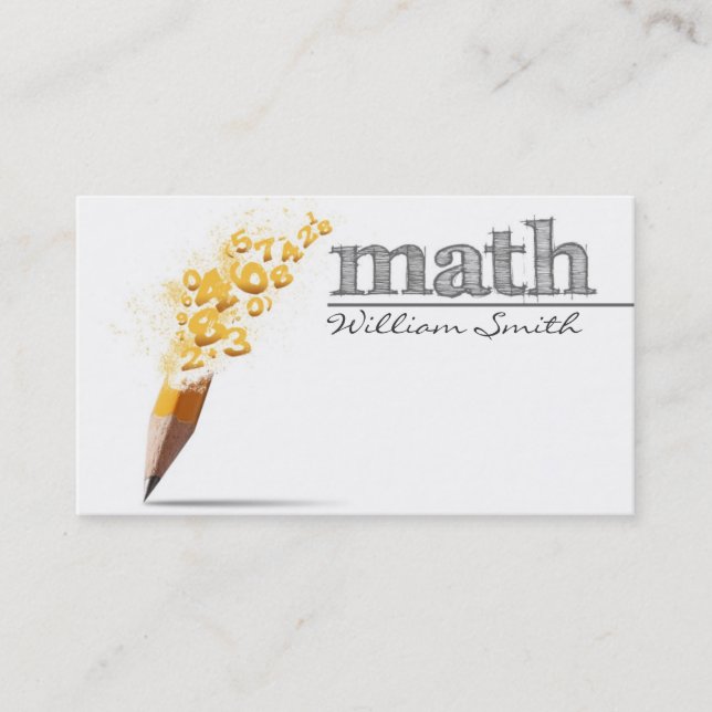 Math Teacher Business card (Front)