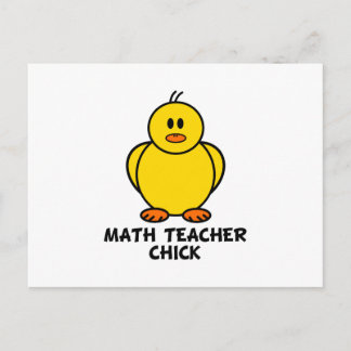 Math Teacher Chick Postcard