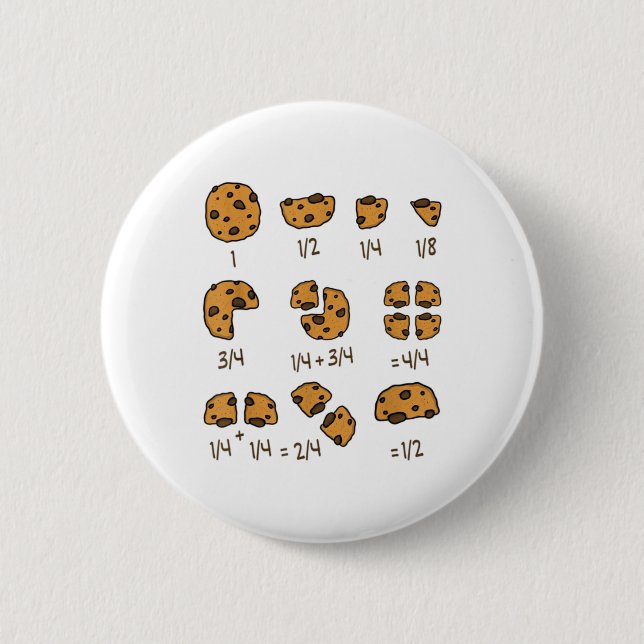 Math Teacher Chocolate Crisp Cookie I Chocolate Ch 6 Cm Round Badge (Front)