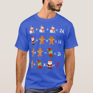 Math Teacher Christmas Order of Operations Quiz  T-Shirt