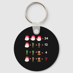 Math Teacher Christmas Shirt Quiz  Key Ring