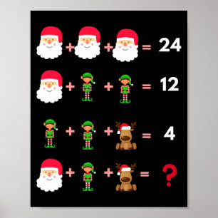 Math Teacher Christmas Shirt Quiz Poster
