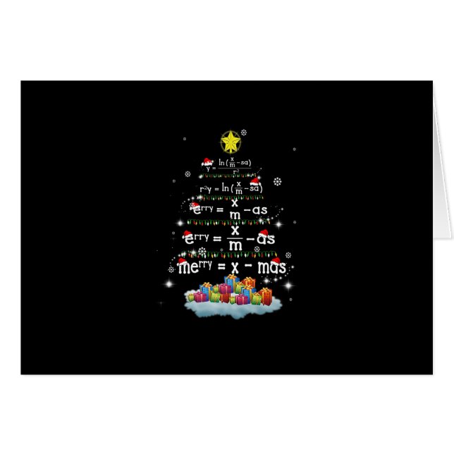Math Teacher Christmas Tree Funny Christmas Math f (Front Horizontal)