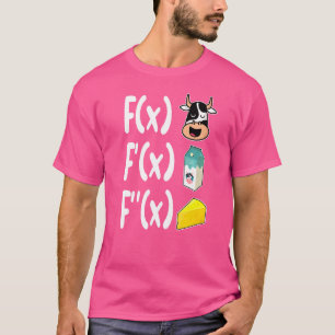 Math Teacher Cow Milk Cheese Math  Calculus T-Shirt