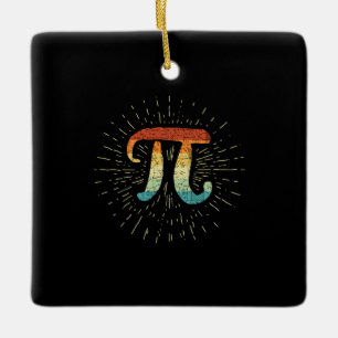 Math Teacher Cute Pi Ceramic Ornament