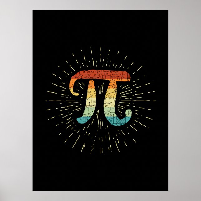 Math Teacher Cute Pi Poster (Front)