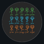 Math Teacher Dance Equation Mathematic Maths Classic Round Sticker<br><div class="desc">This graphic idea is for math lovers. This funny graphic / quote clothing makes all math teachers happy.</div>