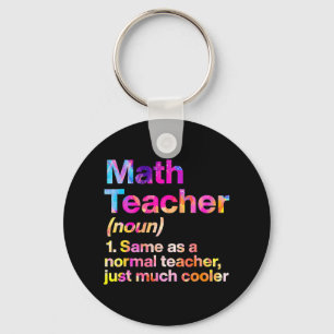 Math Teacher Definition First Day Tie Dye Back To Key Ring
