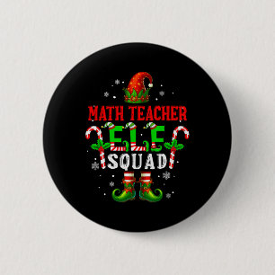 Math Teacher Elf Squad Xmas Elf Hat Shoes Funny Jo 6 Cm Round Badge