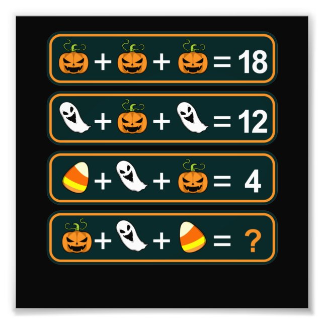 Math Teacher Equation Mathematics Maths Student Photo Print (Front)