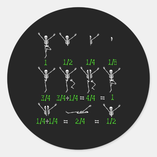 Math Teacher Equation Skeleton Math Students Hallo Classic Round Sticker (Front)