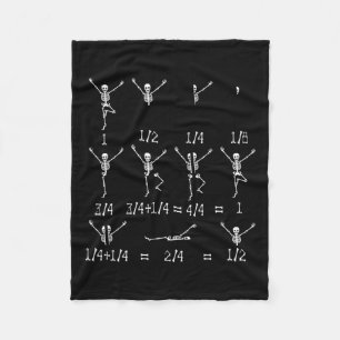 Math Teacher Equation Skeleton Math Students Hallo Fleece Blanket