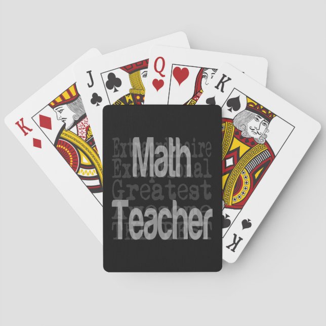 Math Teacher Extraordinaire Playing Cards (Back)