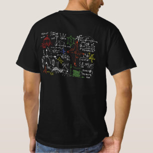 Math Teacher Formulas Cheat Sheet Cool Geek Nerd T-Shirt