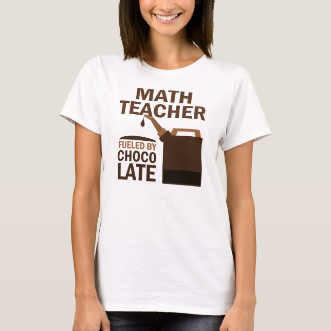 Math Teacher (Funny) Chocolate T-Shirt (Front)