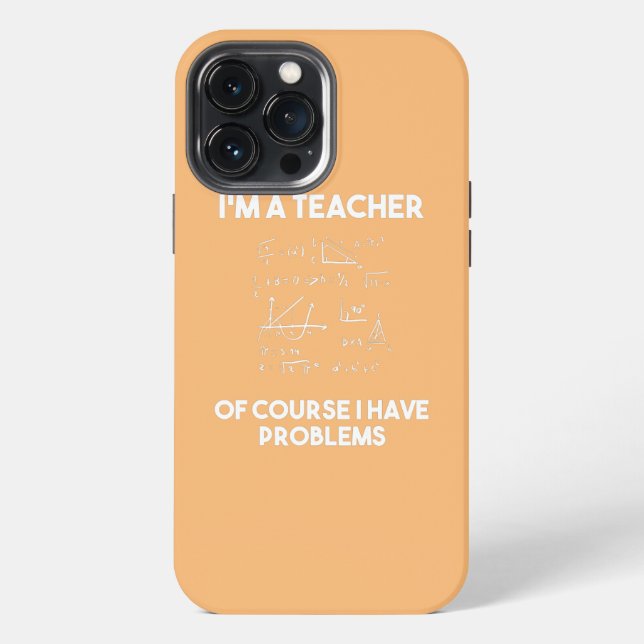 Math teacher funny saying  iPhone case (Back)