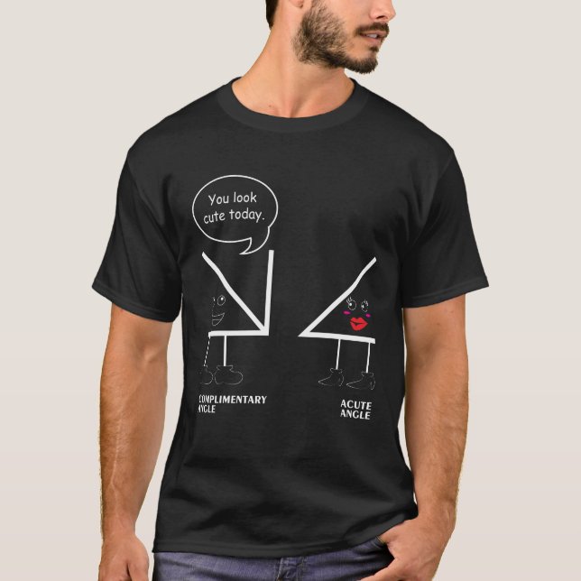 Math Teacher Gift Complimentary Acute angle school T-Shirt (Front)