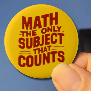 Math Teacher gift Mathematic genius Numeracy 6 Cm Round Badge