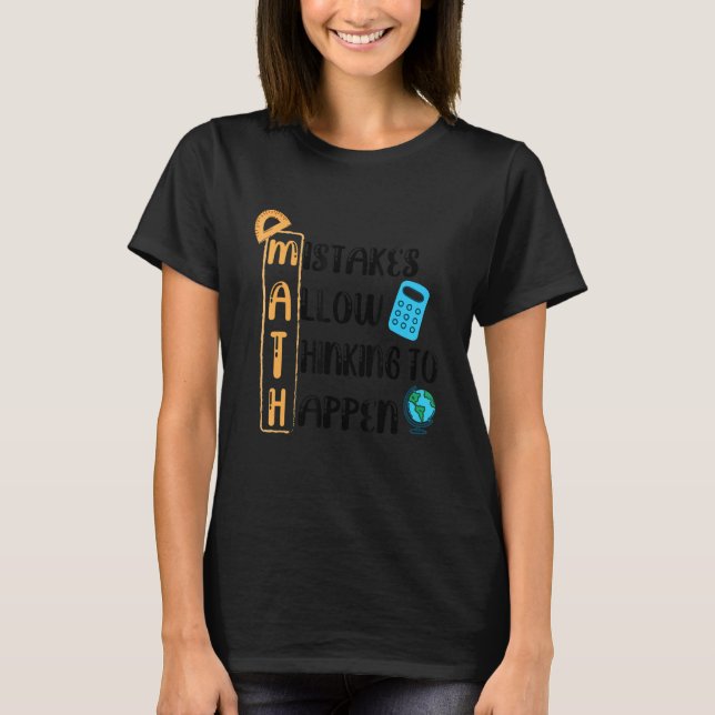 Math Teacher Graphic  Best Math Teacher  Algebra T-Shirt (Front)