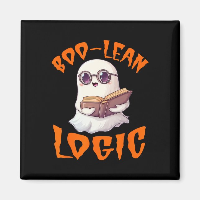 Math Teacher Halloween Comstume Fall Pumpkin Ghost Magnet (Front)