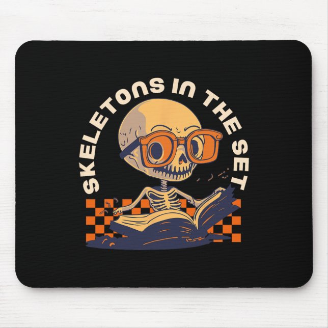 Math Teacher Halloween Comstume Fall Pumpkin Ghost Mouse Pad (Front)