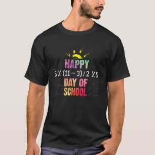 Math Teacher Happy 100th Day Of School Equations 1 T-Shirt