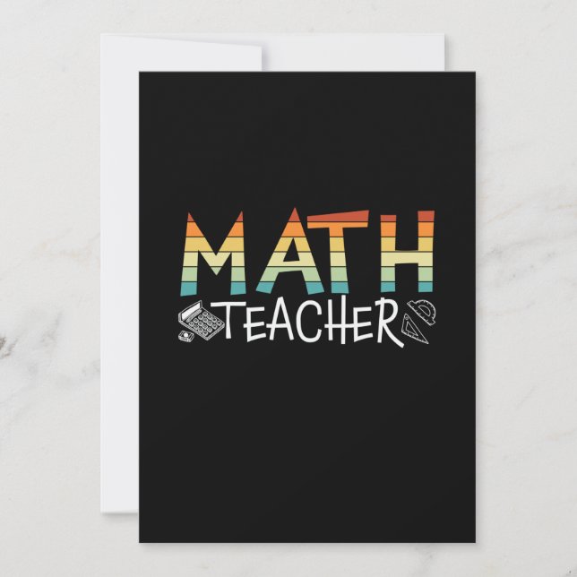 Math Teacher Holiday Card (Front)
