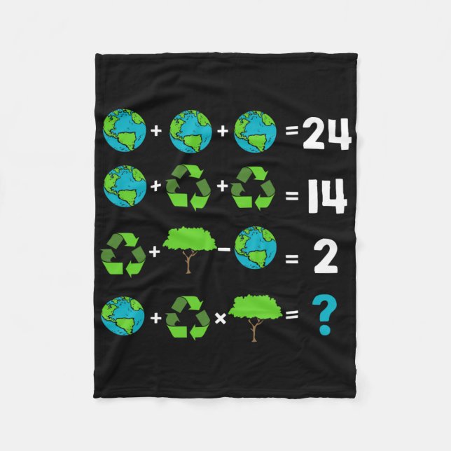 Math Teacher Humour Day Of Earth Order Of Operatio Fleece Blanket (Front)