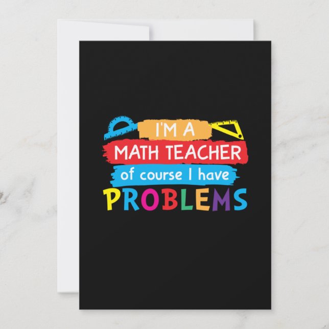 Math Teacher I Am A Math Teacher Holiday Card (Front)