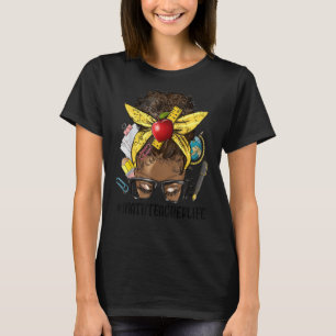Math Teacher life Afro Black History Women African T-Shirt