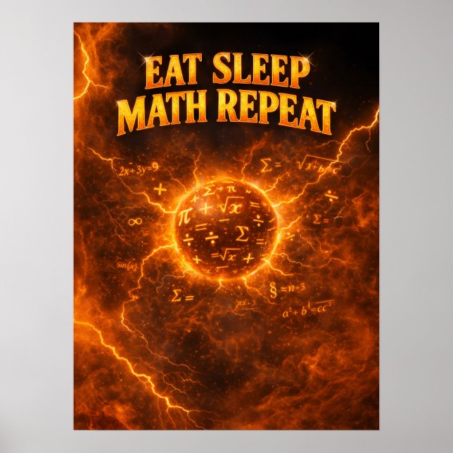 Math Teacher Logic Energy Poster (Front)