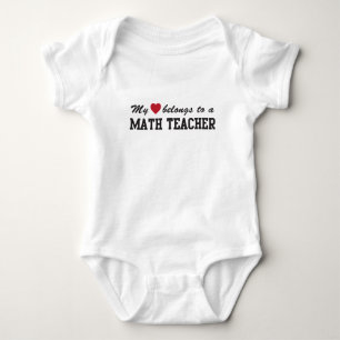 Math Teacher Love Baby Bodysuit